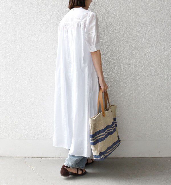 SHIPS any「《一部追加予約》SHIPS any:〈洗濯機可能〉キャンブリック レース ピンタック パフスリーブ ワンピース」|ワンピース|