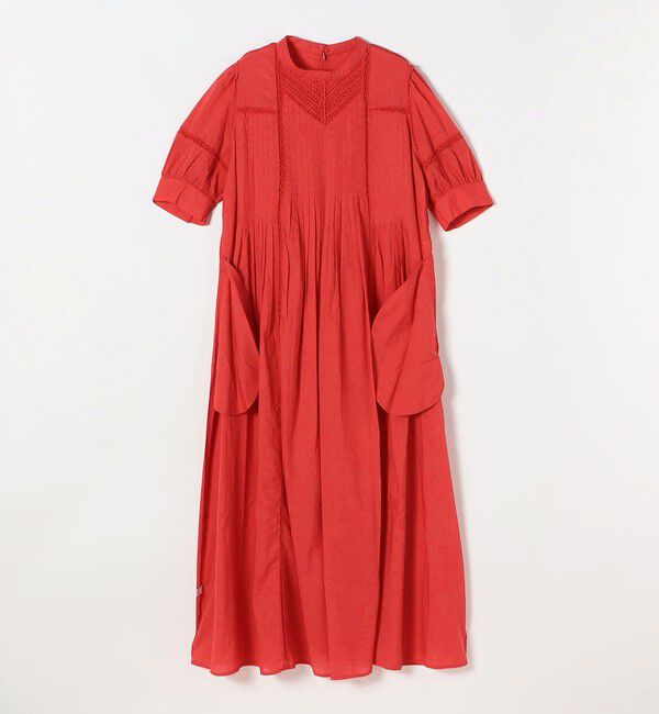 SHIPS any「《一部追加予約》SHIPS any:〈洗濯機可能〉キャンブリック レース ピンタック パフスリーブ ワンピース」|ワンピース|