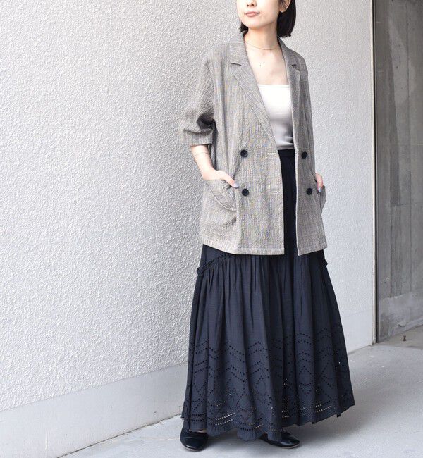 SHIPS Colors 「《予約》SHIPS Colors:〈手洗い可能〉バンピー スラブ ショートスリーブ ジャケット◆」|テーラードジャケット|