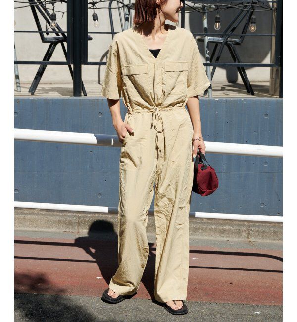 OUTDOOR PRODUCTS Usual Things「ダブルポケットVネックオールインワン」|オールインワン|