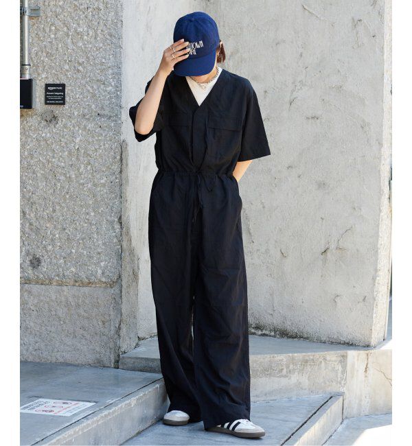 OUTDOOR PRODUCTS Usual Things「ダブルポケットVネックオールインワン」|オールインワン|