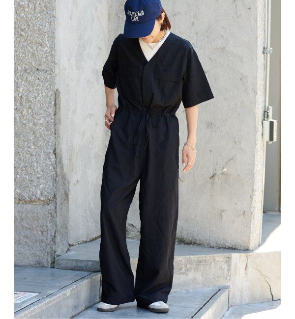 OUTDOOR PRODUCTS Usual Things「ダブルポケットVネックオールインワン」|オールインワン|