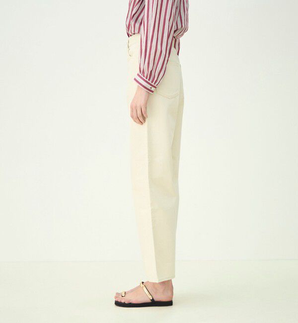 MACPHEE「コットンホワイトデニム セミワイドパンツ」|デニム|