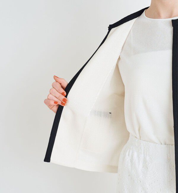 Ballsey「カラミ ノーカラージャケット」|ノーカラージャケット|