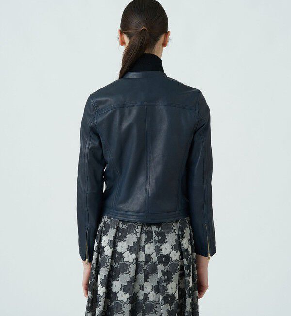 TOMORROWLAND collection「ラムレザー ジップアップブルゾン」|ライダースジャケット|