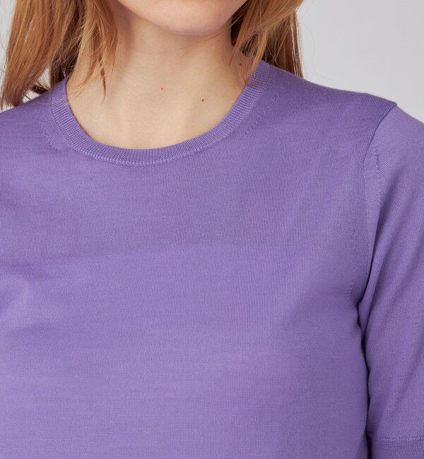 Ballsey「スーパーエクストラファインウール ハーフスリーブプルオーバー」|ニット・セーター|