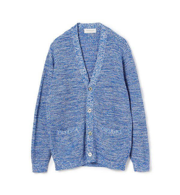 TOMORROWLAND MENS「TOMORROWLAND tricot ギマコットンリネン Vネックカーディガン」|カーディガン|66 ブルー系
