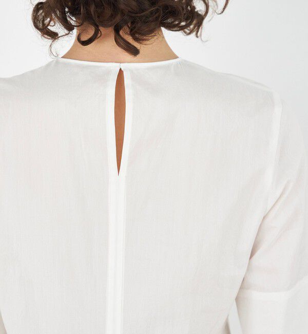 DES PRES「コットンシルクタイプライター アシンメトリーペプラムブラウス」|シャツ・ブラウス|