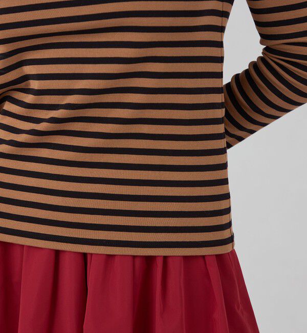 TOMORROWLAND collection「コットンフライスボーダー ロングスリーブプルオーバー」|Tシャツ・カットソー|