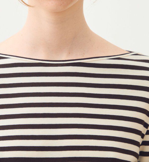 TOMORROWLAND collection「コットンフライスボーダー ロングスリーブプルオーバー」|Tシャツ・カットソー|