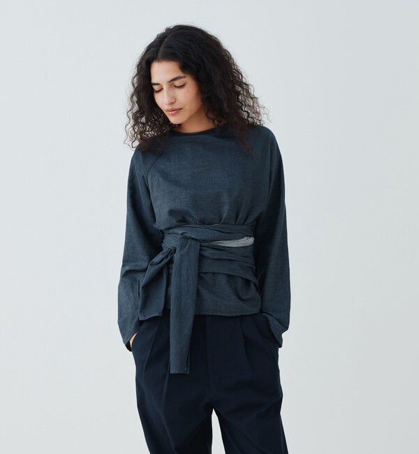 GALERIE VIE「デニムダンガリー ベルテッドシャツ」|シャツ・ブラウス|