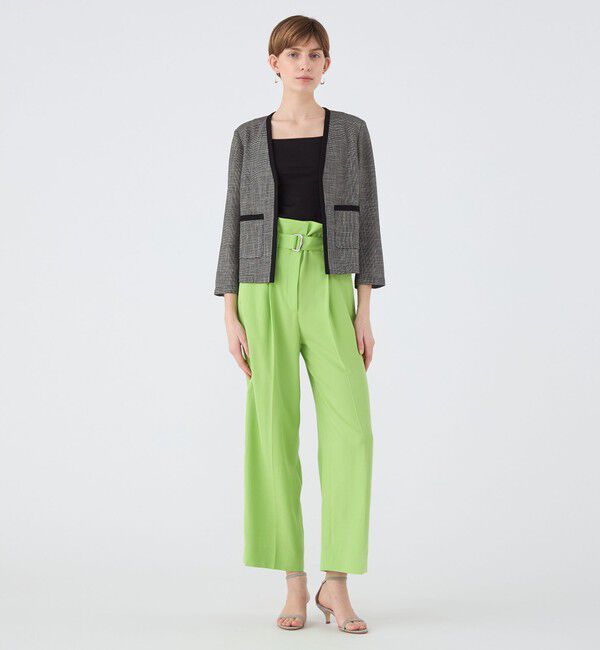 Ballsey「ポリエステルレーヨンカラミ Vカラージャケット」|ノーカラージャケット|