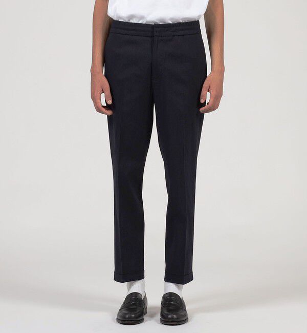 TOMORROWLAND MENS「レーヨンリネンコットン スリムテーパード イージーパンツ」|チノ|