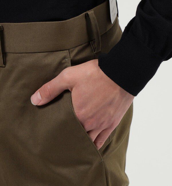TOMORROWLAND MENS「チノストレッチ スリムテーパードパンツ」|チノ|