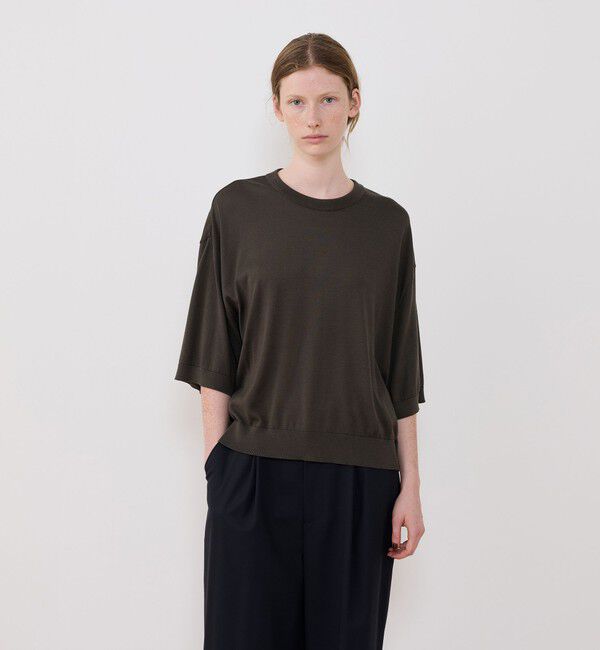 GALERIE VIE「シルク ハーフスリーブプルオーバー」|ニット・セーター|