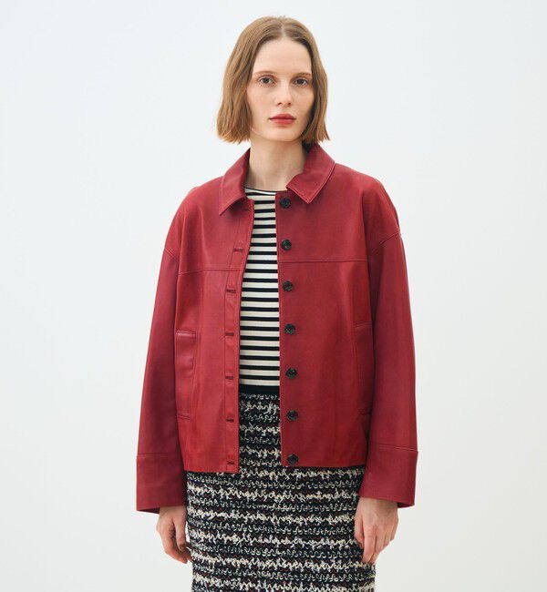 TOMORROWLAND collection「ベジタブルレザー コクーンブルゾン」|ブルゾン・スタジャン|