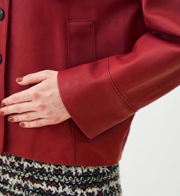 TOMORROWLAND collection「ベジタブルレザー コクーンブルゾン」|ブルゾン・スタジャン|