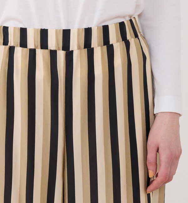 GALERIE VIE「シルクハブタエストライププリント ワイドイージーパンツ」|その他|