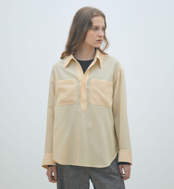MACPHEE「ウールジョーゼット プルオーバーシャツ」|シャツ・ブラウス|