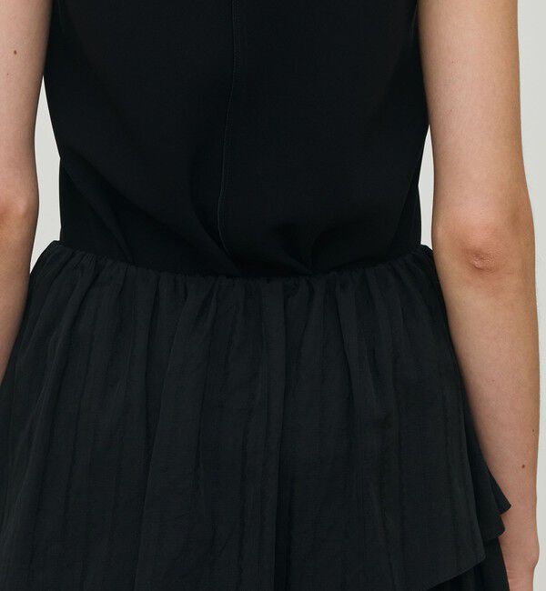 DES PRES「ドットストライプジャガード  ティアードスカート」|スカート|