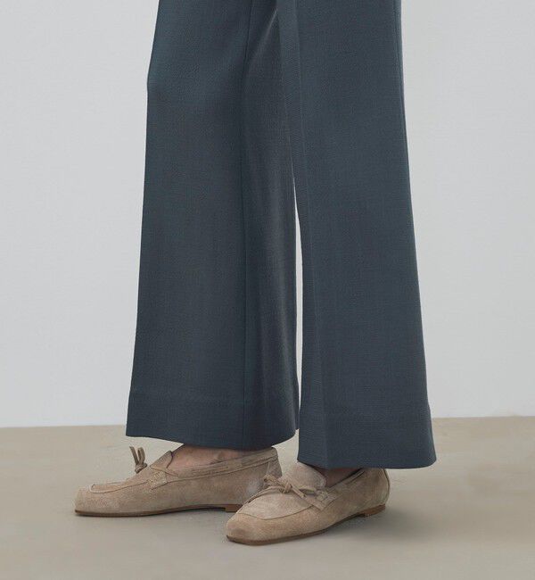 DES PRES「ナチュラルストレッチウール セミフレアパンツ」|スラックス|