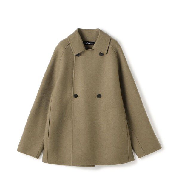 Edition「ウールカシミヤ ダブルフェイス ショートコート」|ピーコート|45 キャメル