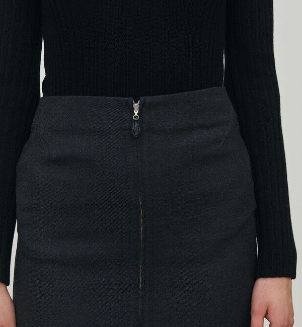 DES PRES「ダブルフェイスツイル ダブルジップ タイトスカート」|スカート|