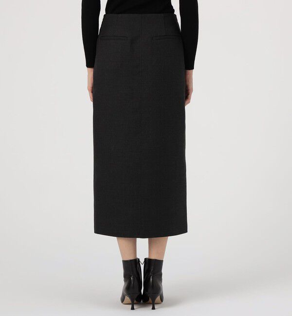 DES PRES「ダブルフェイスツイル ダブルジップ タイトスカート」|スカート|