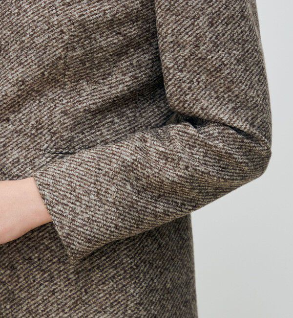 TOMORROWLAND collection「スライバーダイヤゴナル キザミカラージャケット」|ノーカラージャケット|