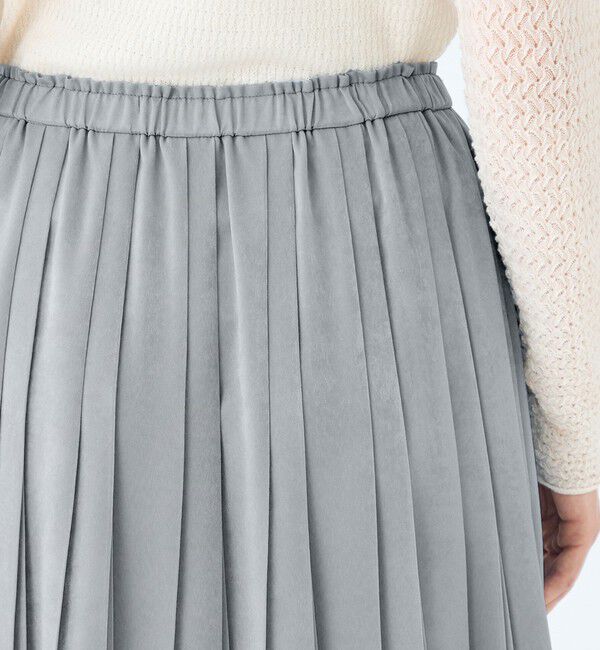 Ballsey「スエードサテン プリーツスカート」|スカート|