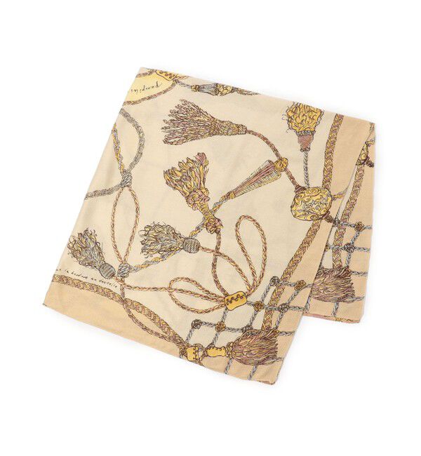 TOMORROWLAND GOODS「【別注】MANIPURI TASSEL スカーフ」|バンダナ・スカーフ|44 ベージュ系