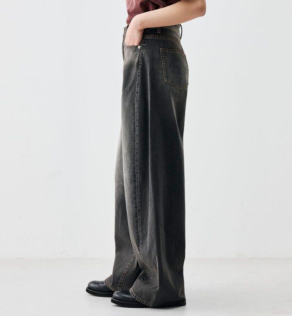 Edition「ブラックデニム バルーンパンツ」|デニム|