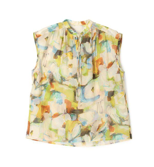 TOMORROWLAND collection「ミラージュフラワープリント ショルダーギャザーブラウス」|シャツ・ブラウス|26 オレンジ系