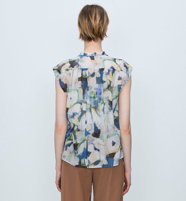 TOMORROWLAND collection「ミラージュフラワープリント ショルダーギャザーブラウス」|シャツ・ブラウス|