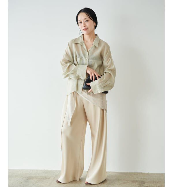 Plage「《追加》RAMIE LYOCELL CROPPED シャツ」|シャツ・ブラウス|