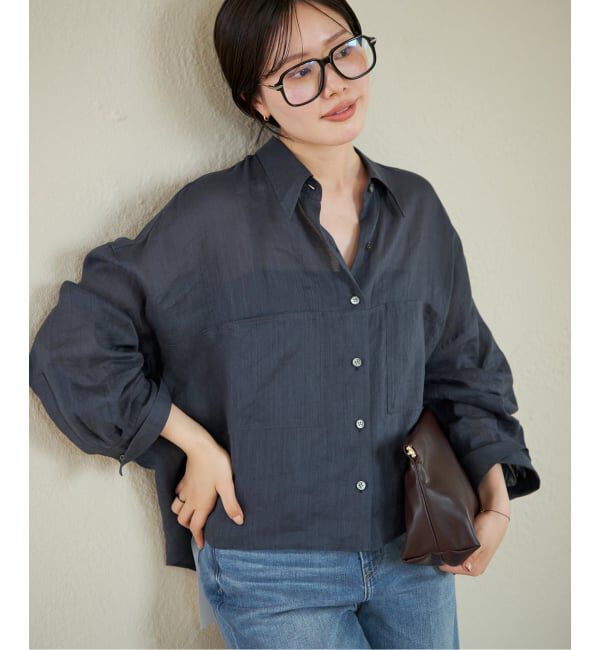 Plage「《追加》RAMIE LYOCELL CROPPED シャツ」|シャツ・ブラウス|