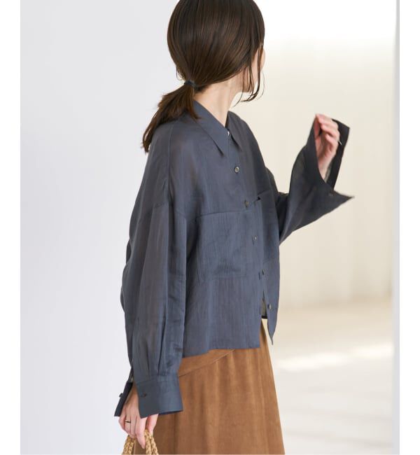 Plage「《追加》RAMIE LYOCELL CROPPED シャツ」|シャツ・ブラウス|