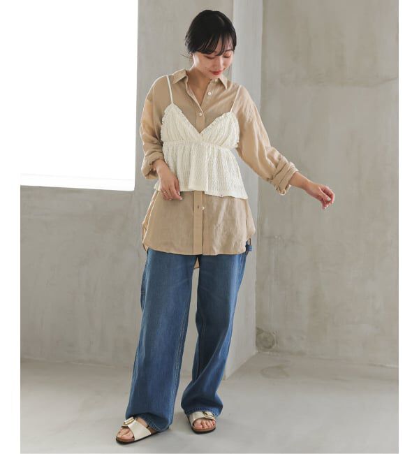 SLOBE IENA「《追加》リネンコットンレギュラーシャツ」|シャツ・ブラウス|