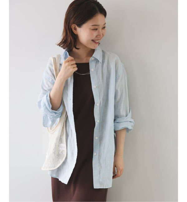 SLOBE IENA「《追加》リネンコットンレギュラーシャツ」|シャツ・ブラウス|