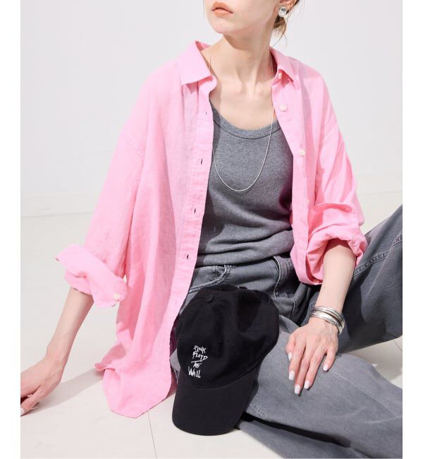 SLOBE IENA「《追加》リネンコットンレギュラーシャツ」|シャツ・ブラウス|