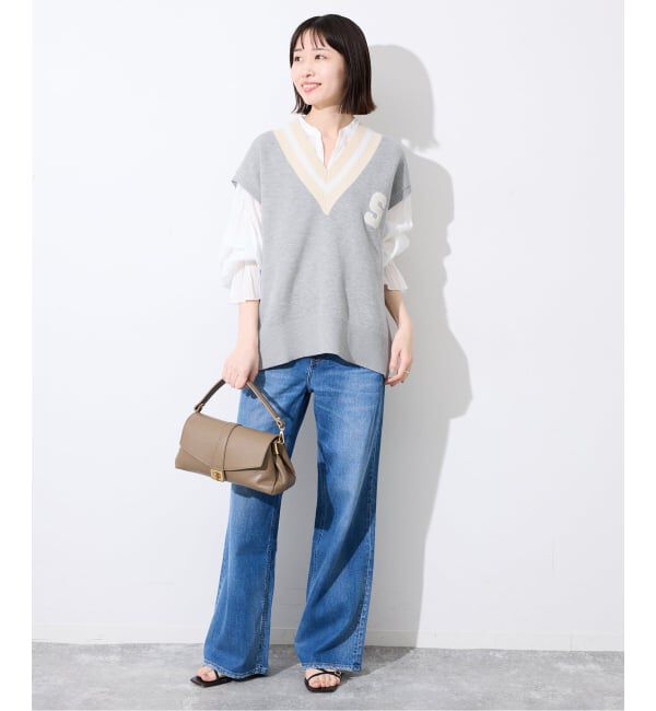 SLOBE IENA「サガラ刺繍レタードベスト」|ベスト・ジレ|