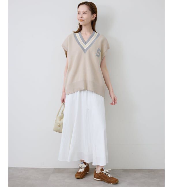 SLOBE IENA「サガラ刺繍レタードベスト」|ベスト・ジレ|