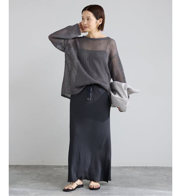 IENA「アンティークサテン イージースカート」|スカート|