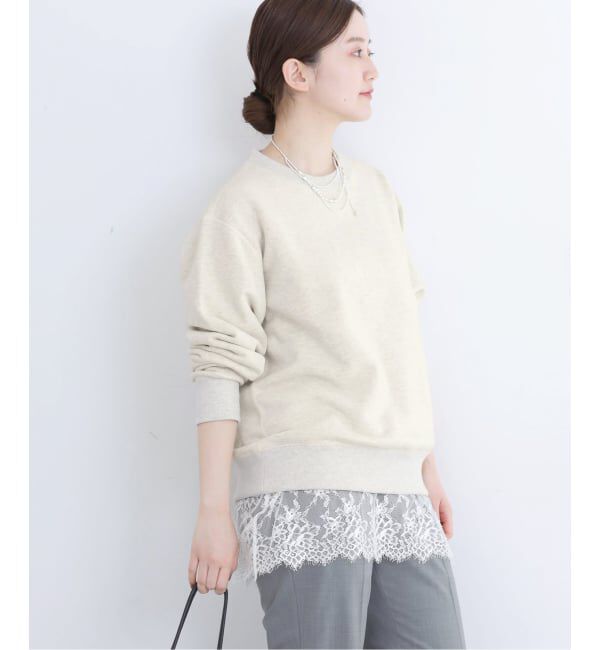 IENA「《追加2》LOOPWHEELER for IENA 別注 C/N SWEAT スウェット」|スウェット・ジャージ|ナチュラル