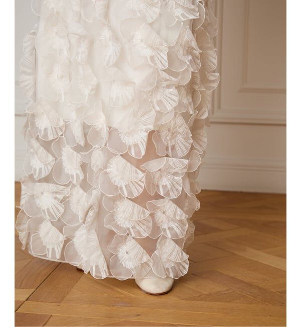 IENA LA BOUCLE「IENA LA BOUCLE フラワーモチーフオーガンジースカート」|スカート|