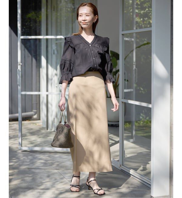 SLOBE IENA「《WEB限定/追加予約》コットンレーヨンレースブラウス」|シャツ・ブラウス|