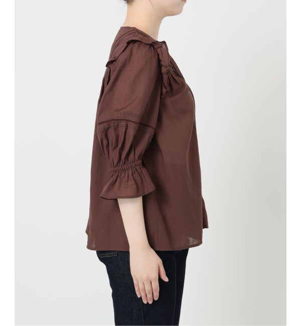 SLOBE IENA「《WEB限定/追加予約》コットンレーヨンレースブラウス」|シャツ・ブラウス|