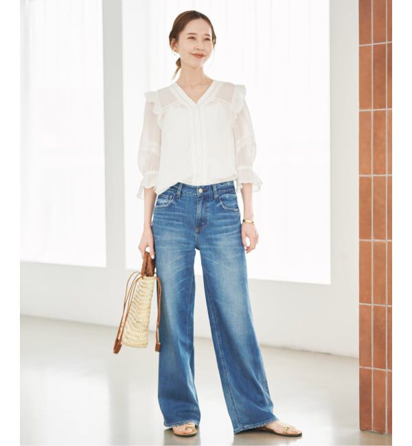 SLOBE IENA「《WEB限定/追加予約》コットンレーヨンレースブラウス」|シャツ・ブラウス|