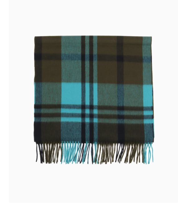 EDIFICE「JOSHUA ELLIS（ジョシュア エリス） Primary Black Watch 50/190」|マフラー|サックスブルー