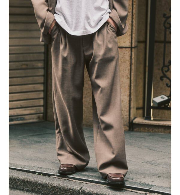 417 EDIFICE「【EVALET / エバレット】メッシュ ワイドパンツ "セットアップ着用可能"」|スラックス|